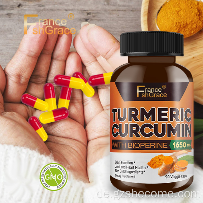 Kurkuma -Curcumin mit Bioperin -Curcuminoidenkapseln
